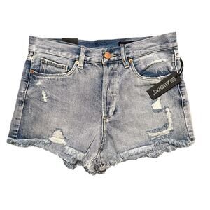 BLANKNYC Distressed Cut Off Denim Shorts Women’s 27 Frayed Hem NWT